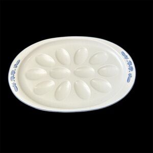 Vintage NOS Pfaltzgraff YORKTOWNE 12” X 8” Deviled Egg Oval Plate Holder 780